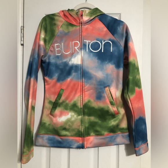 Burton‎ embroidered WB peak hoodie full zip hoodie women’s size medium snowboard - Picture 1 of 12